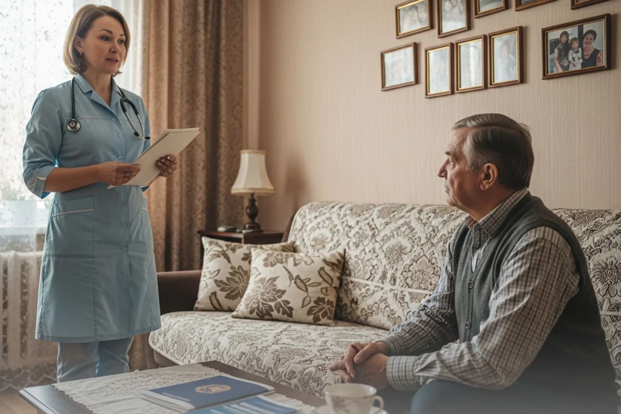 Врач у пациента дома